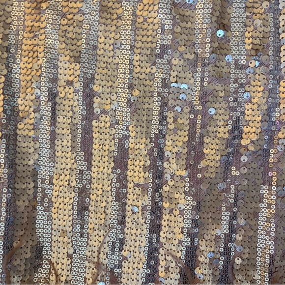 AKIRA Pink Sequin Mini Skirt with Feather Hem - Picture 5 of 5